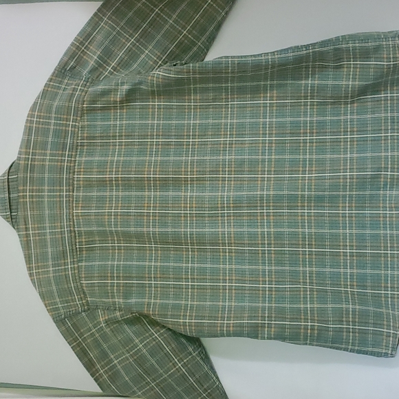 Calvin Klein Plaid Long Sleeve Casual Green Shirt/ Size: S - Picture 8 of 9